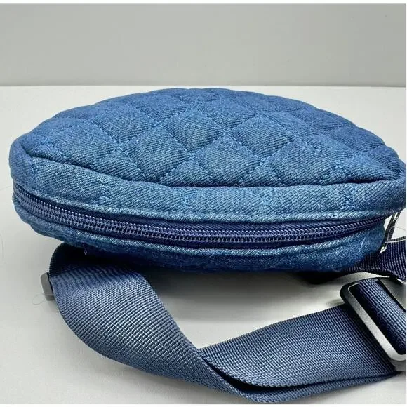 Jenni Belt Bag Womens S/M Denim Blue Quilted Modern Essential Feminine Trendy - Picture 7 of 10